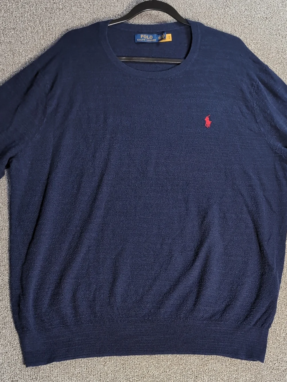 Polo Ralph Lauren Cotton-linen Crewneck Sweater Size XXL in Navy Blue